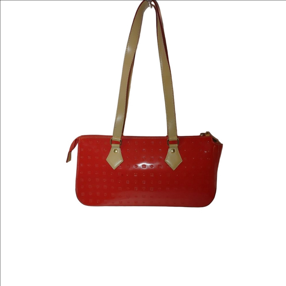 Arcadia Patent Leather Embossed Shoulder Bag